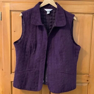 Christopher&Banks  eggplant vest L